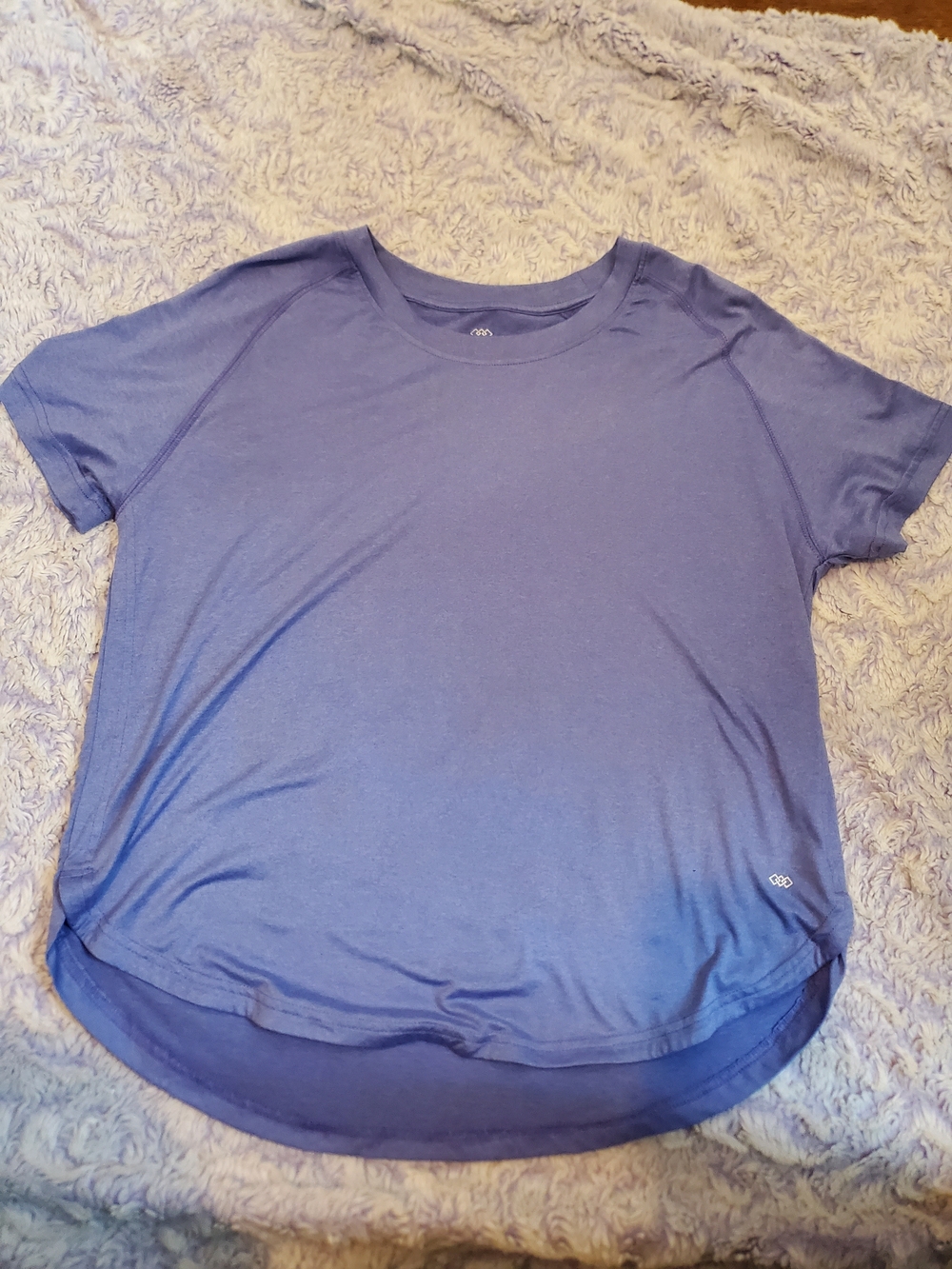 Relaxed Crew Neck Short Sleeve Tee in Periwinkle